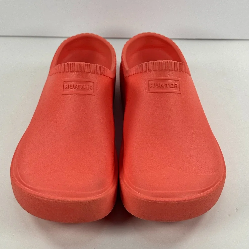 Hunter Play Clog Sunset Orange Rubber Waterproof Slip‎ On Shoes Youth UK 3 US 5